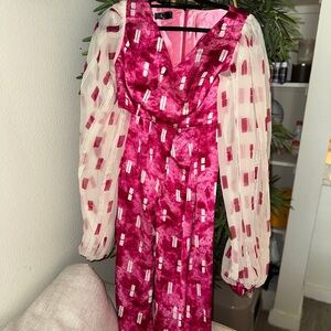 Custom tailored Silk Printed Pants and Blouse Set